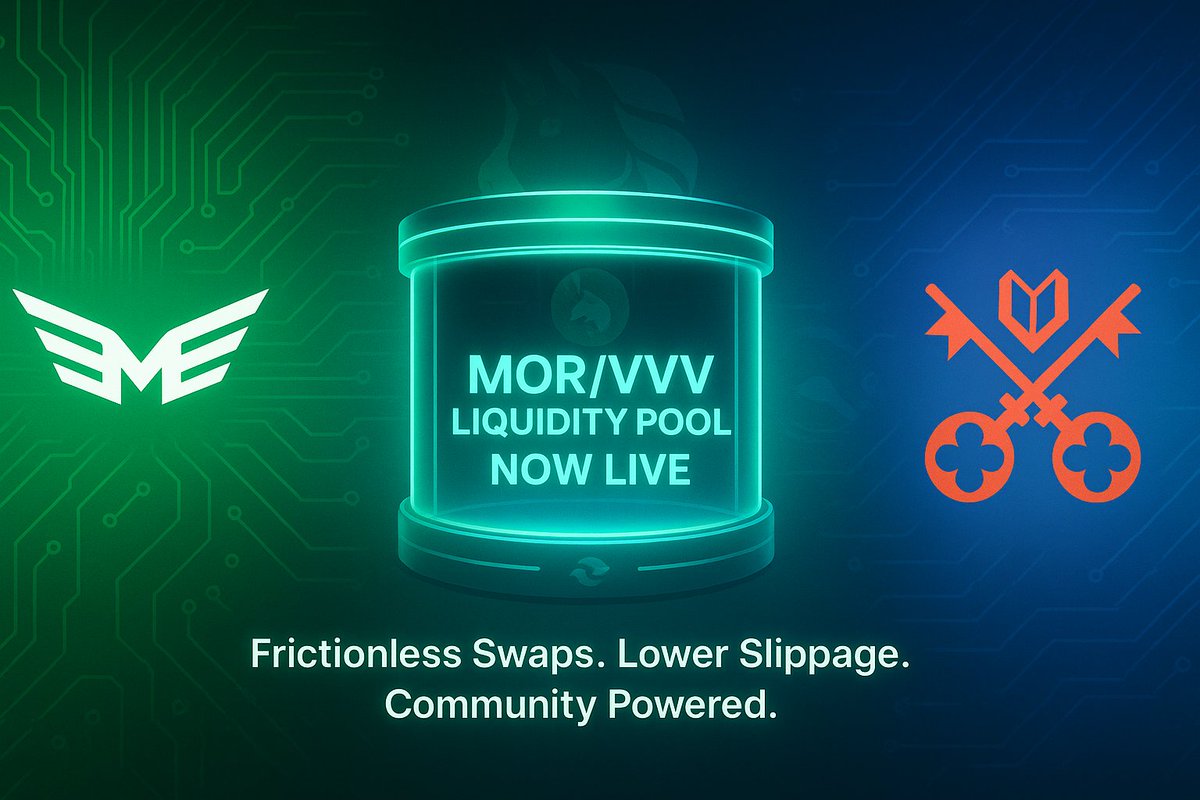 $MOR / $VVV Liquidity Pool Now Live on Uniswap! 🔥

✨ Frictionless swaps
📉 Lower slippage
🤝 Community powered

DeAI just got more accessible!
<a href="/AskVenice/">Venice</a>