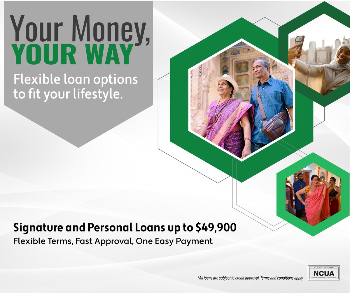 Dream big with flexible loan options tailored to your lifestyle. Apply for a Signature or Personal Loan up to $49,900 today — fast approval and one easy payment! lkcs.co/4405YrK #PlatinumFCU #Vacation