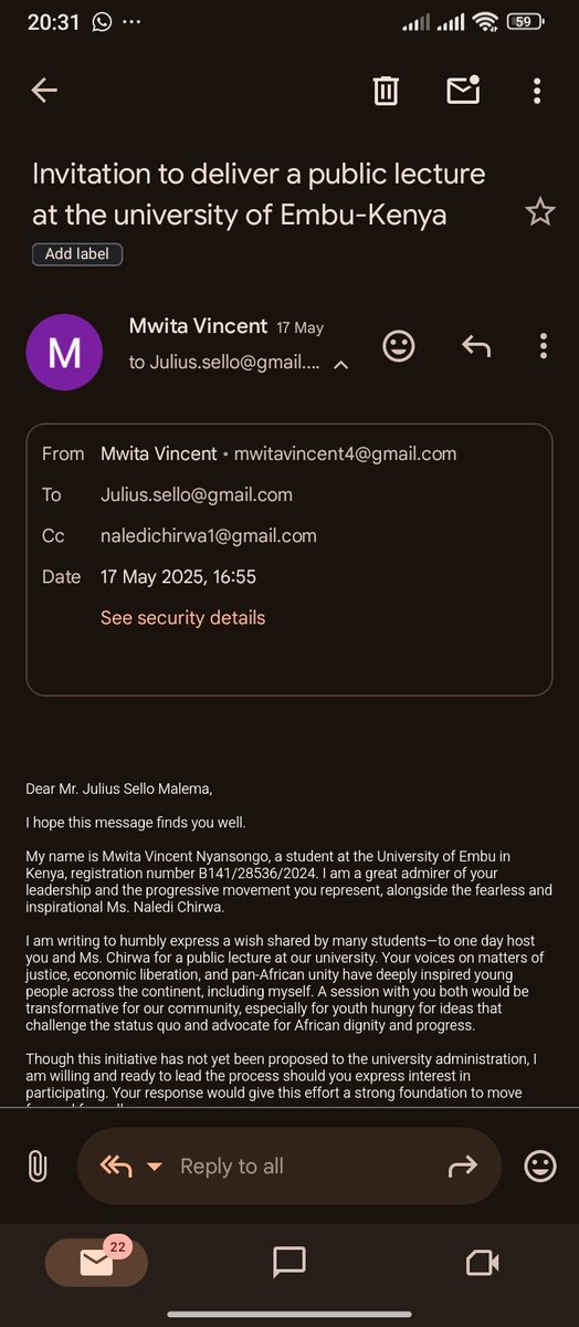 MwitaVince58395's tweet photo. @EFFSouthAfrica @Julius_S_Malema Help me to reach this information to @Julius_S_Malema and @NalediChirwa https://t.co/HMoiCRx679