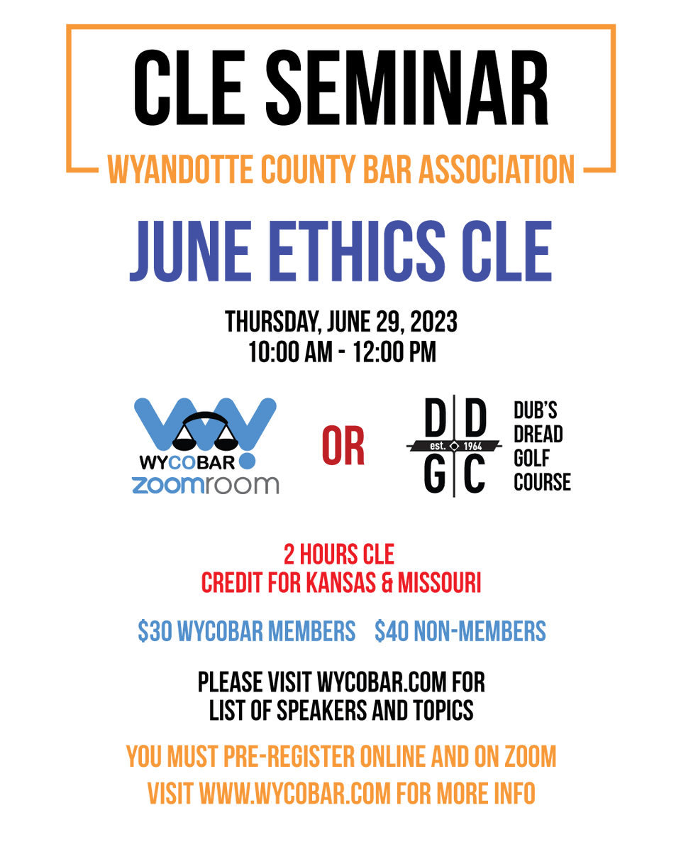 WyCoBar's tweet photo. WYCOBAR - JUNE ETHICS CLE - https://t.co/djTOZdUrRy https://t.co/xtxDWW5RMu