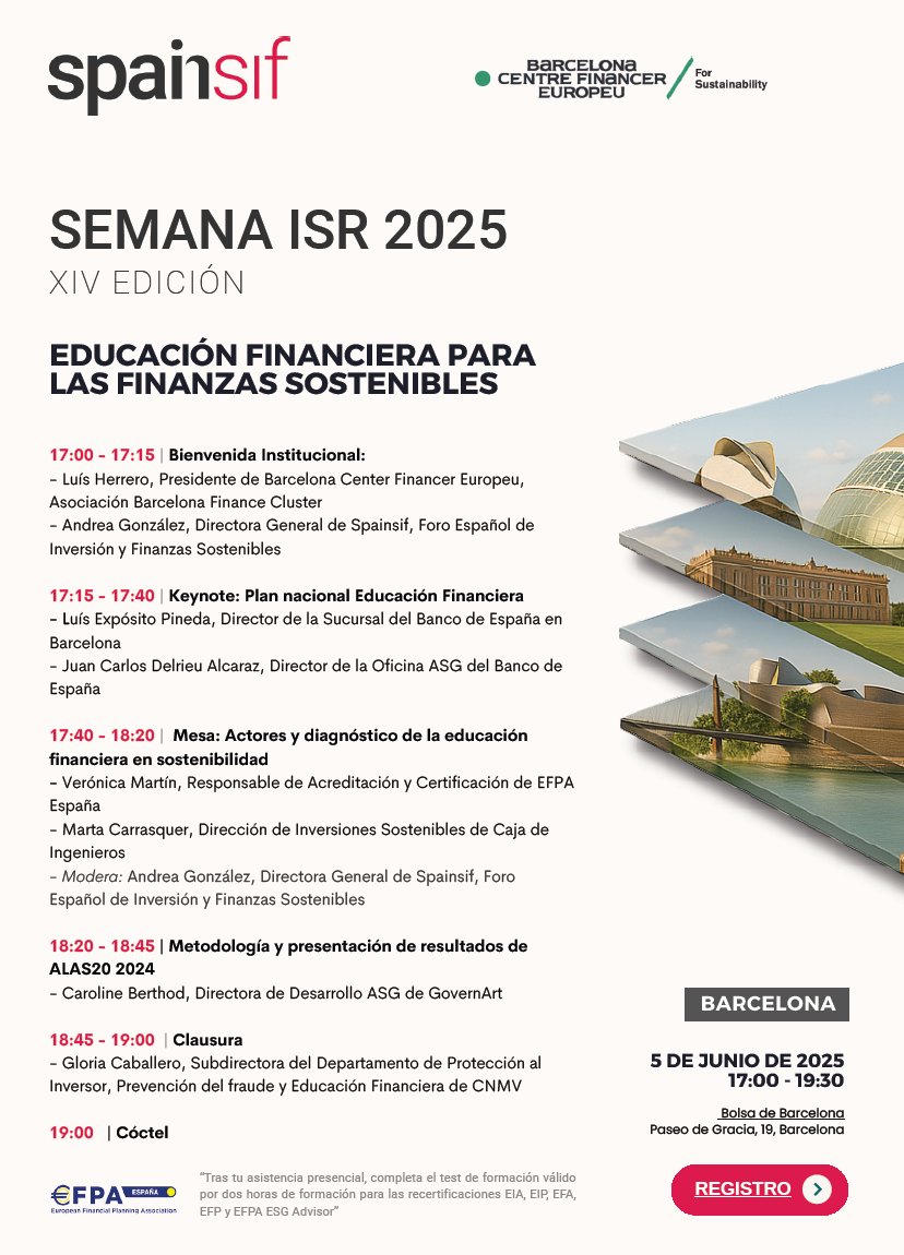 BCFE - Barcelona Centre Financer Europeu (@bcn_ctr_fin_eur) on Twitter photo 📢 ÚLTIMAS HORAS | Educación financiera para las finanzas sostenibles
📅 05.06 - 16:30 acreditaciones
▶ Registro: barcelonacentrefinancer.org/wp-content/upl…
🗣 <a href="/BancoDeEspana/">Banco de España</a>, <a href="/CNMV_MEDIOS/">CNMV</a>, <a href="/CaixaEnginyers/">Caixa Enginyers</a>, <a href="/efpa_es/">EFPA España</a>, <a href="/GovernArt/">GovernArt</a>, <a href="/bcn_ctr_fin_eur/">BCFE - Barcelona Centre Financer Europeu</a>, <a href="/Spainsif/">Spainsif</a>
✔️ Válido por 2h formación <a href="/efpa_es/">EFPA España</a> 📢 ÚLTIMAS HORAS | Educación financiera para las finanzas sostenibles
📅 05.06 - 16:30 acreditaciones
▶ Registro: barcelonacentrefinancer.org/wp-content/upl…
🗣 <a href="/BancoDeEspana/">Banco de España</a>, <a href="/CNMV_MEDIOS/">CNMV</a>, <a href="/CaixaEnginyers/">Caixa Enginyers</a>, <a href="/efpa_es/">EFPA España</a>, <a href="/GovernArt/">GovernArt</a>, <a href="/bcn_ctr_fin_eur/">BCFE - Barcelona Centre Financer Europeu</a>, <a href="/Spainsif/">Spainsif</a>
✔️ Válido por 2h formación <a href="/efpa_es/">EFPA España</a>