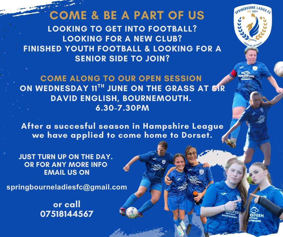springbournelfc's tweet photo. Open session for anyone who wants to come and see what we are all about. Friendly club who are all about involving all... But don't let that fool you... We are very competitive as well. Come along and see for yourself. https://t.co/lB36RjSIC1
