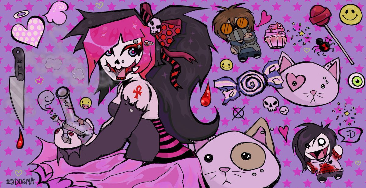 23DOGMA's tweet photo. Nina hittin tha bong #creepypasta #ninathekiller #ninahopkins https://t.co/Sy8kJegDFW