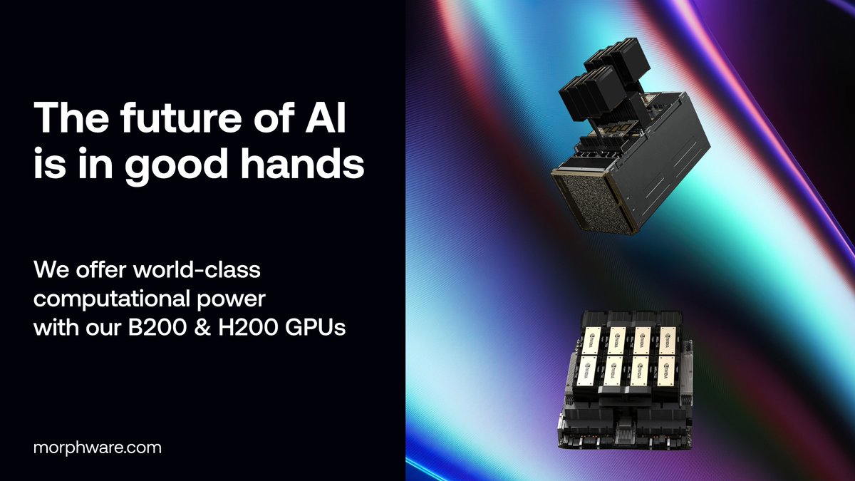 Meet the NVIDIA DGX B200 &amp; H200—AI supercomputers built for enterprise. 

They feature powerful GPUs with massive high-speed memory that can train large AI models up to 3x faster than the H100. Upgrade your business now at morphware.com.
$XMW 🌎