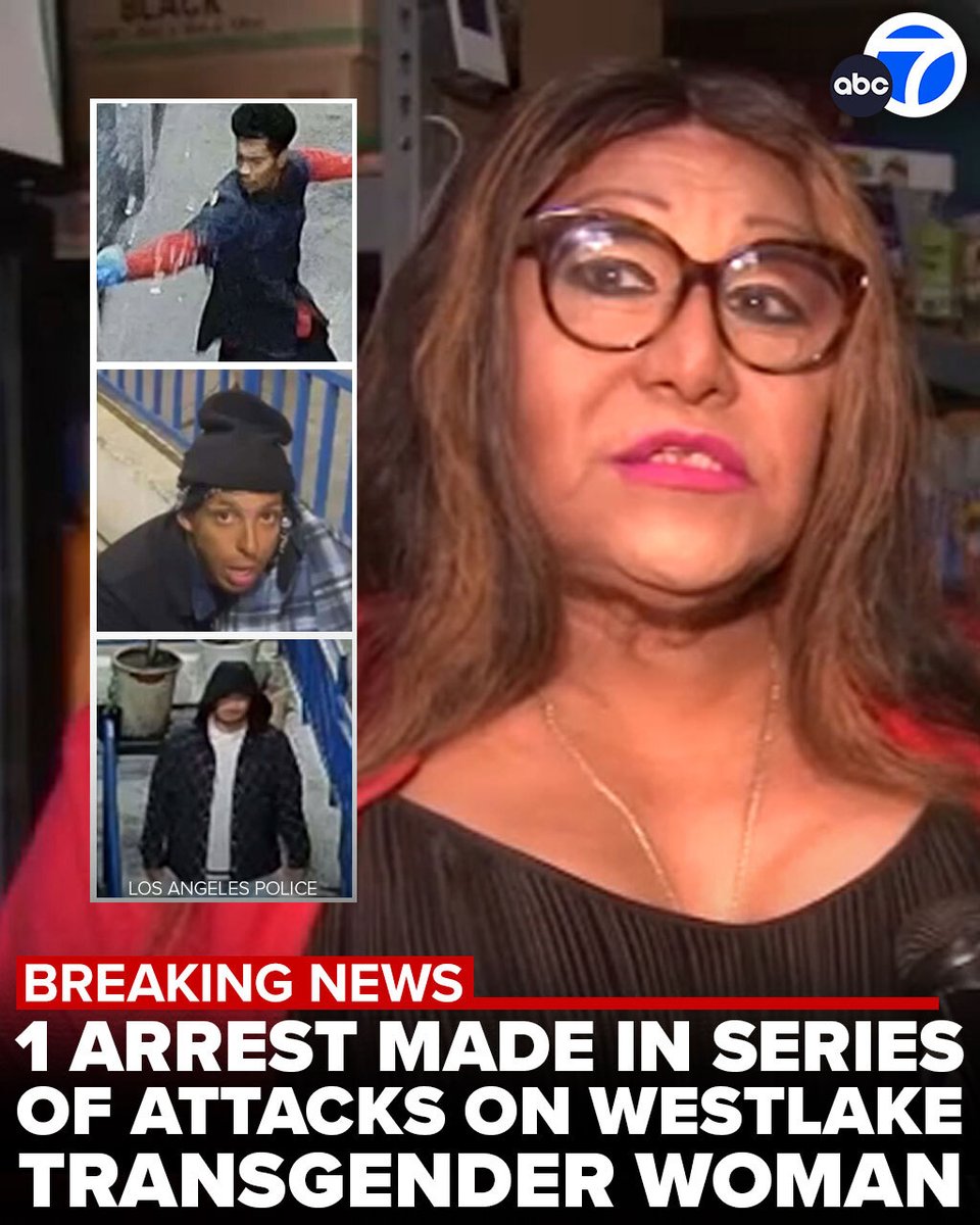 #BREAKINGNEWS: A suspect has been arrested in connection with a series of hate crime attacks on a transgender woman in the Westlake neighborhood of L.A., authorities say. abc7.la/3SuJx7M
Two other suspects in the case remain at large, said LAPD Chief Jim McDonnell.