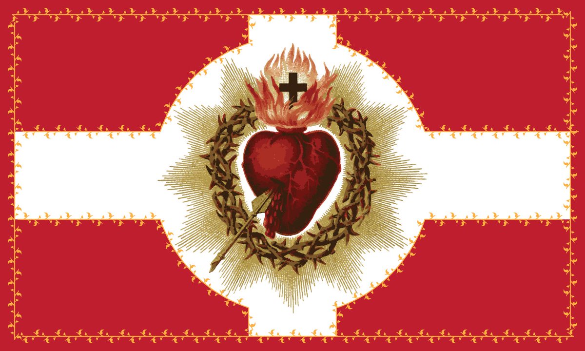 June is NOT the month of pride.
June IS the month of the Sacred Heart of Jesus.

In this age of rebellion and sin, it terrifies the enemy.

This is how the Sacred Heart became the emblem of Christian resistance &amp; why YOU should use it -  a🧵✝️