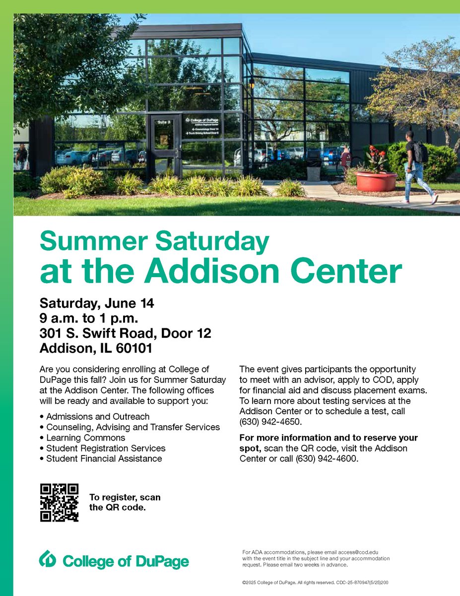 College of DuPage: Addison Center (@codaddison) on Twitter photo 