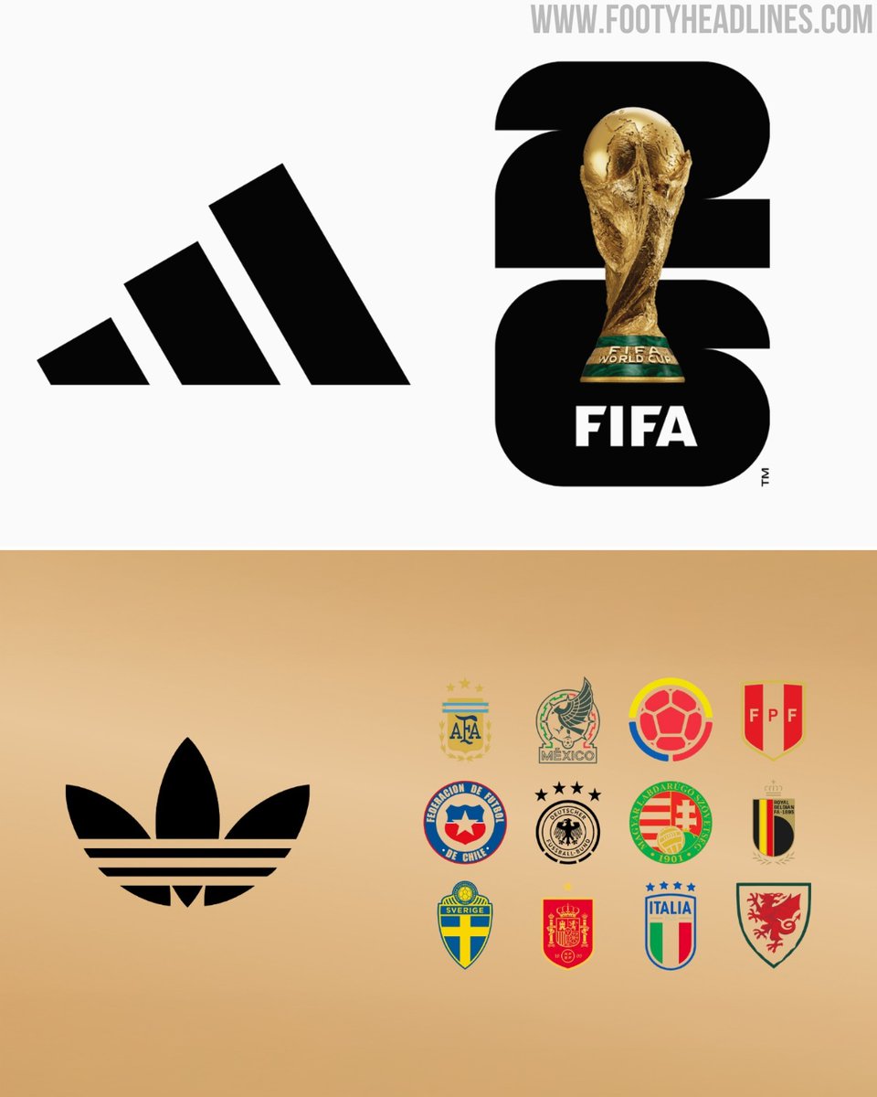 😍 Adidas will use the Trefoil logo for the 2026 World Cup away kits.