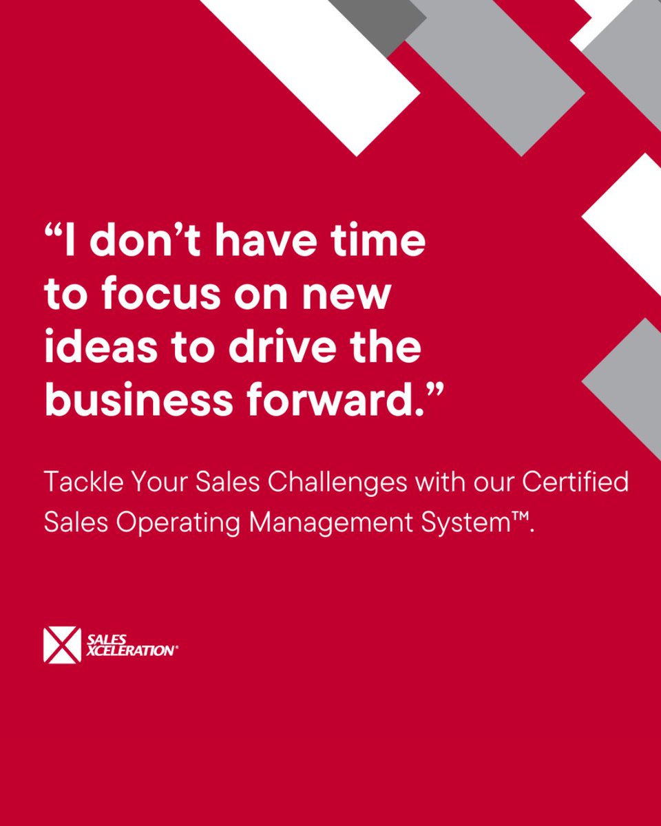 Too busy putting out fires to focus on innovation? Our certified sales management solutions are designed to help business leaders reclaim time and fuel business growth. Reach out today to discover how we solve your biggest sales challenges. #salesconsulting #salesXceleration #36