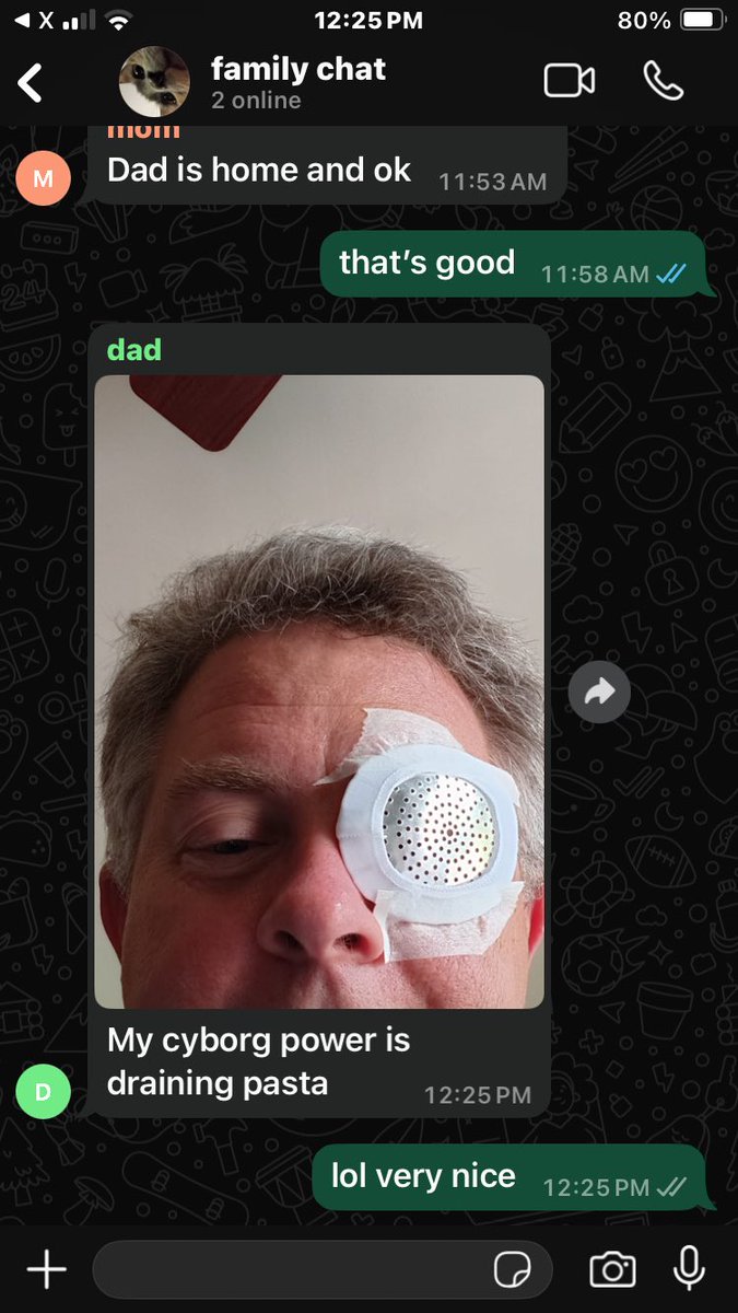 dad is out of surgery