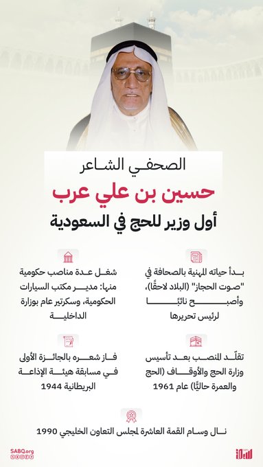 حسين عرب.. أول وزير للحج والأوقاف، الرجل الذي ترك أثرًا في الوزارة والشعر والصحافة