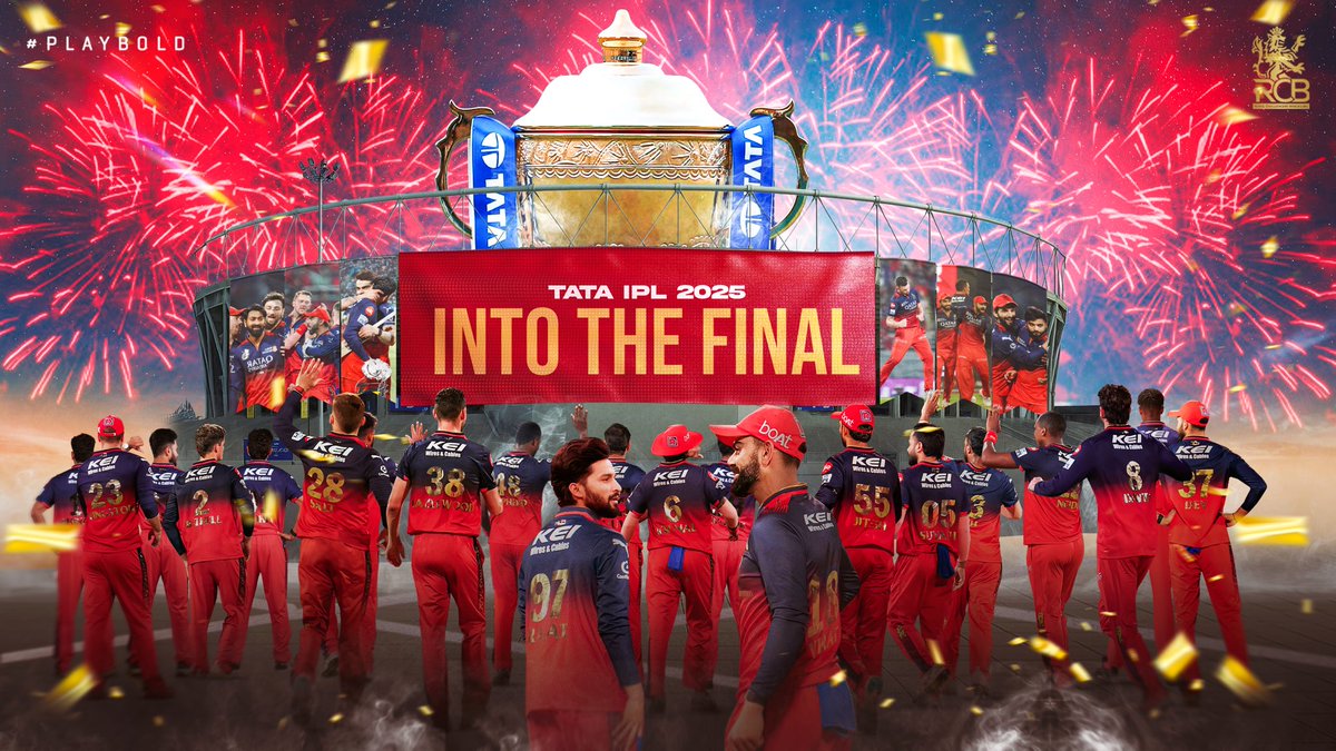 Sreekant Reddy NTR✊ (@sreekant777) on Twitter photo Ee sala cup Namdee!!!🥳🥳🥳
Congratulations to <a href="/RCBTweets/">Royal Challengers Bengaluru</a>
Well played <a href="/PunjabKingsIPL/">Punjab Kings</a>
#IPL2025
#IPLFinals Ee sala cup Namdee!!!🥳🥳🥳
Congratulations to <a href="/RCBTweets/">Royal Challengers Bengaluru</a>
Well played <a href="/PunjabKingsIPL/">Punjab Kings</a>
#IPL2025
#IPLFinals