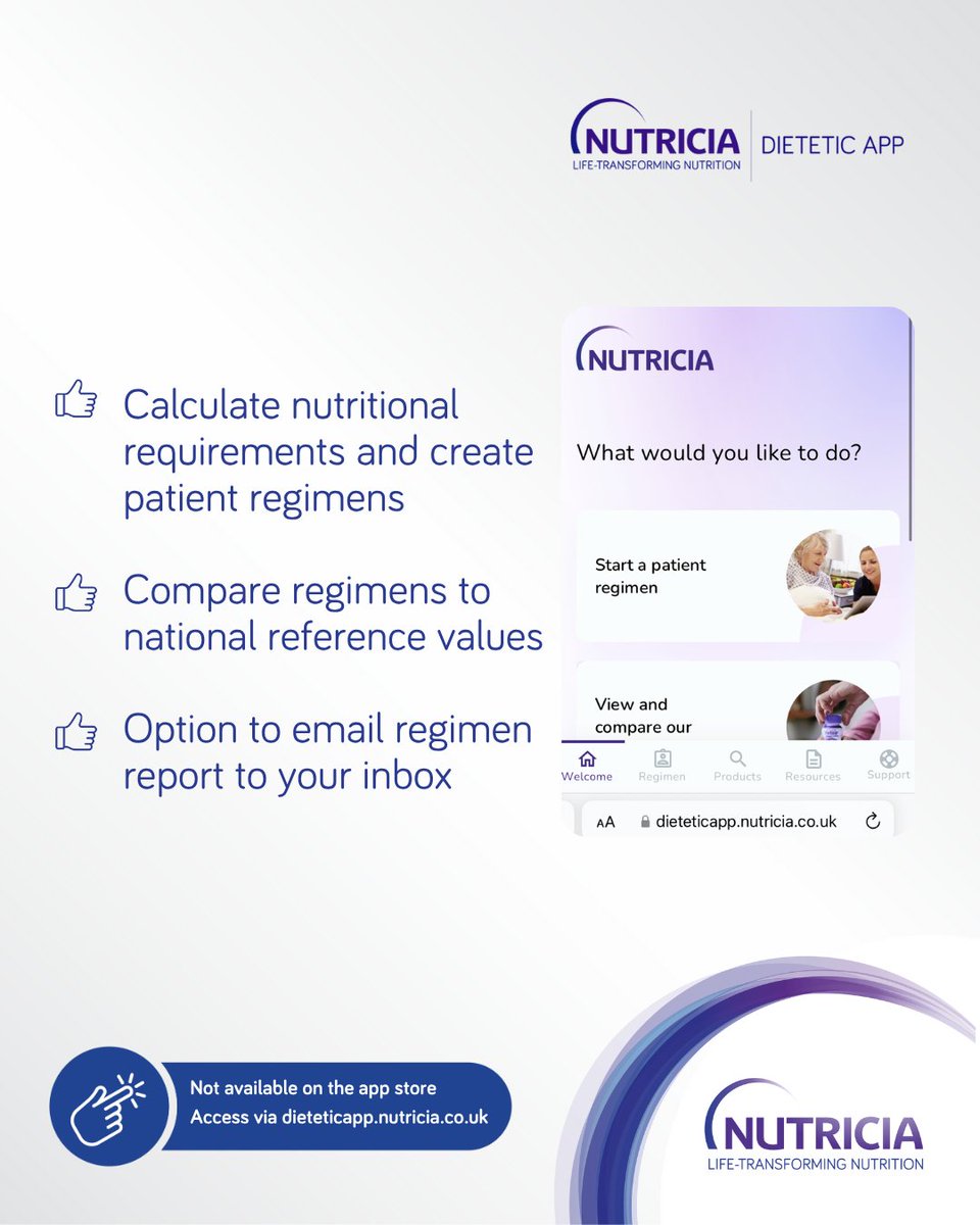 Today’s #dietitiansweek2025 theme from the BDA is: How is tech making your working life easier?

At Nutricia, we bring simplicity to your day as much as possible via The Nutricia Dietetic App. 

To read more about the app visit nutricia.ie.