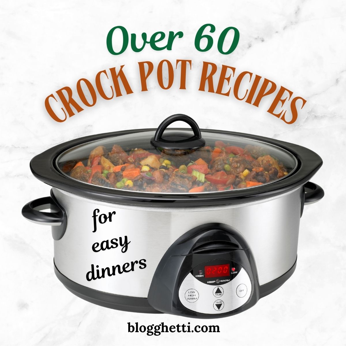 Slow cooker recipes make dinner easy for busy moms with minimal prep. This list has over 60 easy dinners. #slowcooker #crockpot #easyrecipes blogghetti.com/slow-cooker-re…