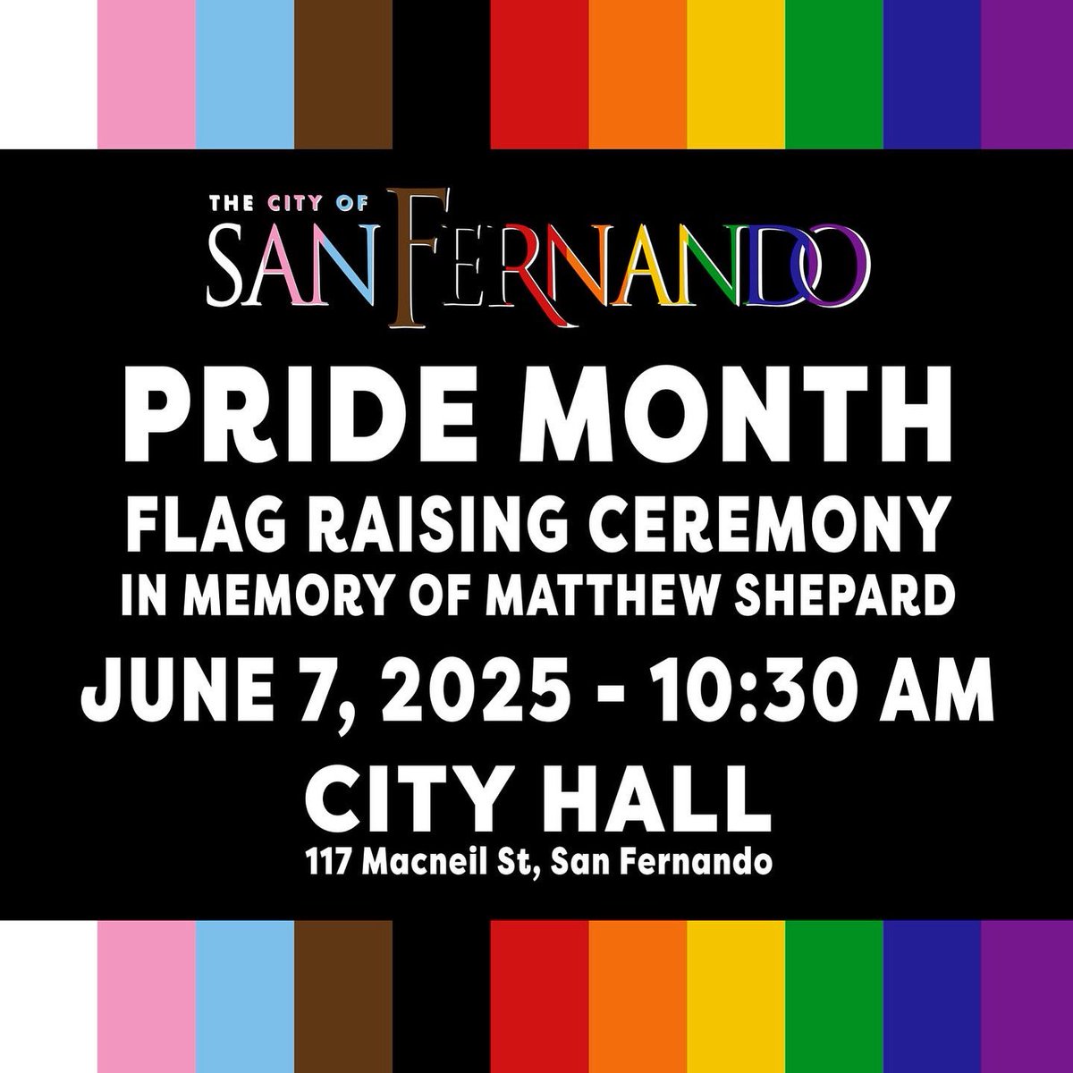 Join us Saturday for the flag raising ceremony in the city of San Fernando!
