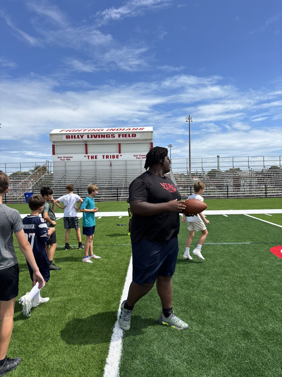 Great having our guys out teaching these Future Fighting Indians #youthcamp #day1and2