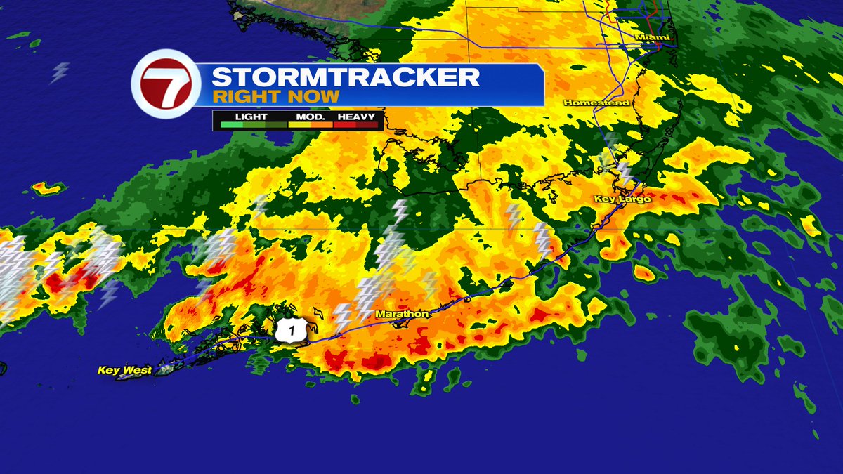 Erika Delgado (@erikadelgadowx) on Twitter photo 1:47pm - Light to moderate rainfall across Miami-Dade & portions of Broward while stationary storms remain near the FL Keys. <a href="/wsvn/">WSVN 7 News</a> @7weather 1:47pm - Light to moderate rainfall across Miami-Dade & portions of Broward while stationary storms remain near the FL Keys. <a href="/wsvn/">WSVN 7 News</a> @7weather