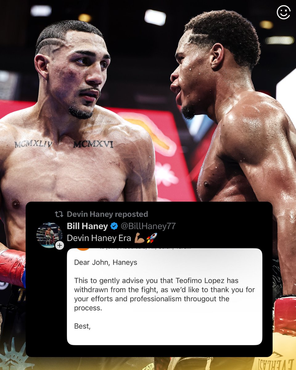 Teofimo Lopez apparently already pulled out of the Devin Haney fight 😅