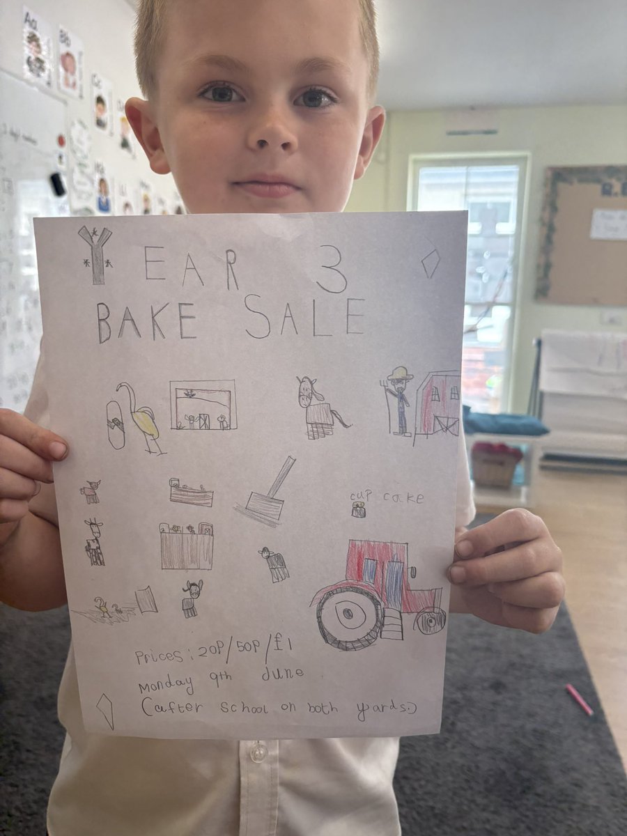 CCMPrimary's tweet photo. Y3 are excited to announce our farming-themed bake sale on Monday 9th June! All monies raised will go towards our day out to Park Hall Farm in Oswestry in a couple of weeks! Look out for posters around school with more details! ๐ฐ ๐ #bakesale #readysetbake https://t.co/Clt7TrKv2X