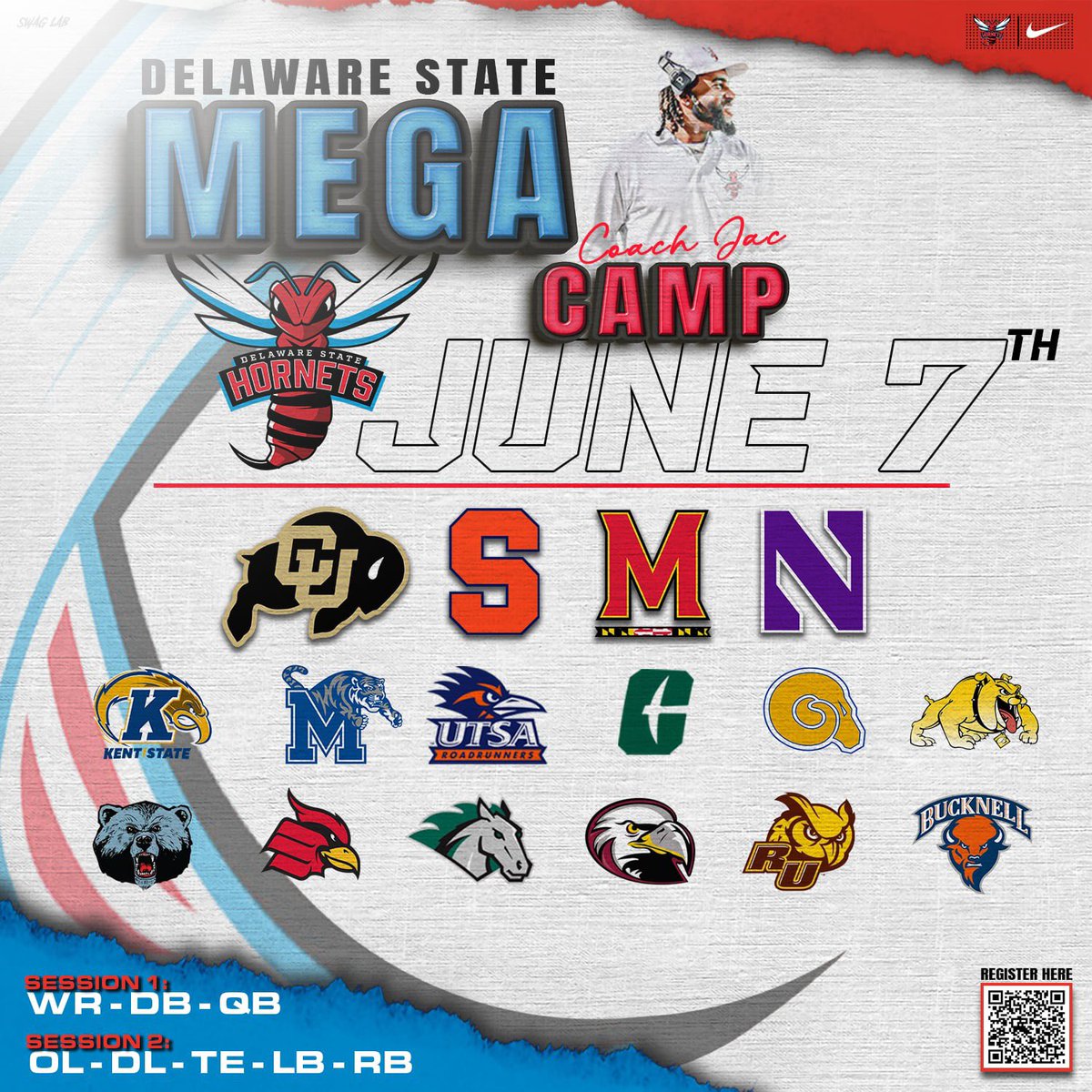 Time is ticking!! 4 days away from a great opportunity to put your name on the map!! Coach Jac Mega Camp is the place to be #JacEra 

Sign up ⬇️ 

coachjacfootballcamps.com/shop/product/4…