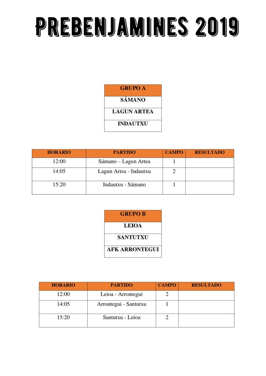 Esta semana nos tocan torneos de los más pequeños de esta familia.
Seguro que habrá un buen ambiente y disfrutaremos del Domingo todos juntos.

🗓 Domingo 8
📍 Vallegón (Sámano)
🎟 2€

¡Os esperamos! 🧡
