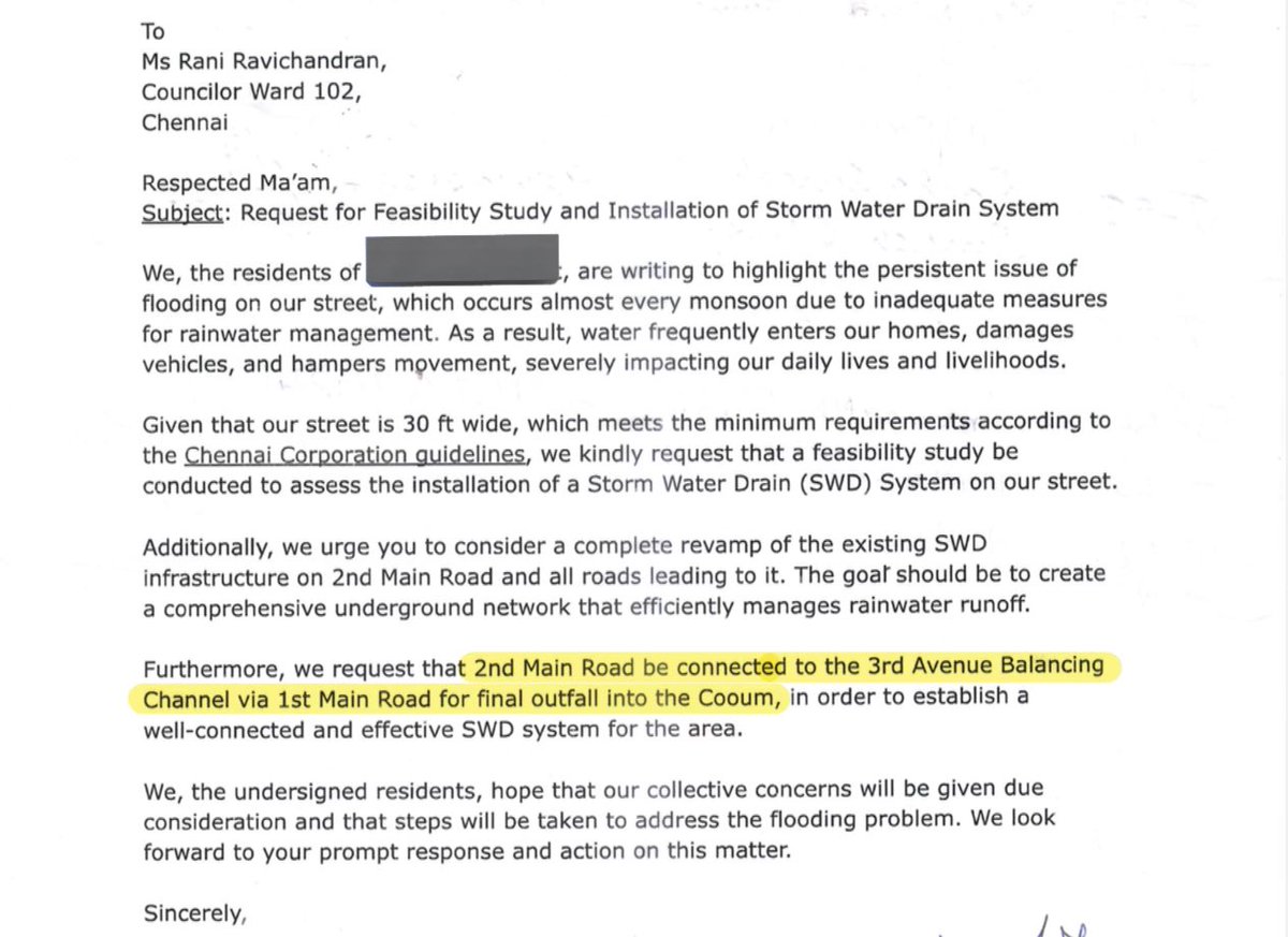 TheDoxicalCoder's tweet image. We handed over a petition signed by the affected residents to our councillor @Raniravidmk on 4th Dec 2024. 

Every monsoon our houses get flooded multiple times. And we hope for some relief atleast from 2025. 

@chennaicorp @kgbias @PriyarajanDMK @mkstalin @Karthikmohandmk (1/n)