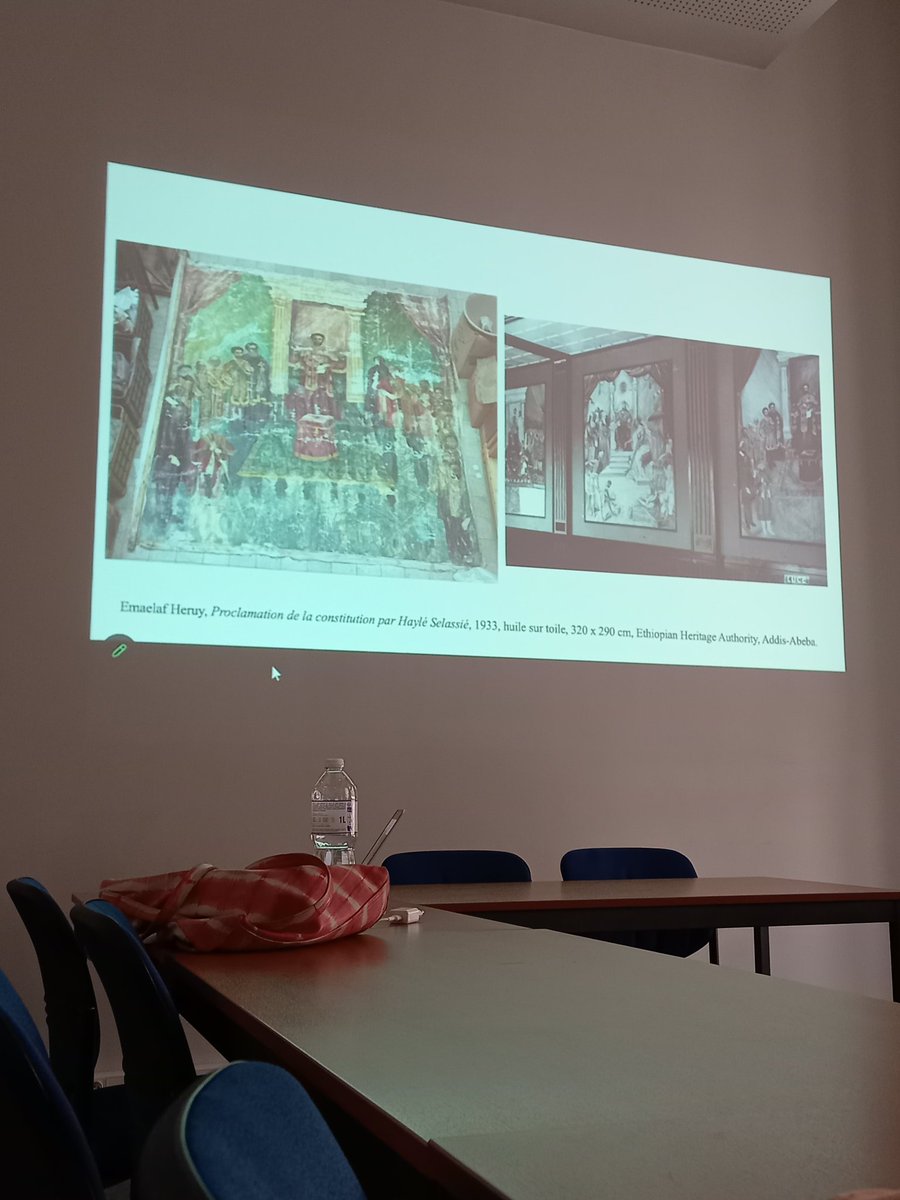 une super séance, merci beaucoup à Lola pour la présentation de sa thèse, de ses sources, et de tout ce travail de reconstitution de la formation et du Parlement éthiopien ✨
c'est un clap de fin pour l'HiPaM cette année, à très vite, après des vacances méritées pour toustes 🫡
