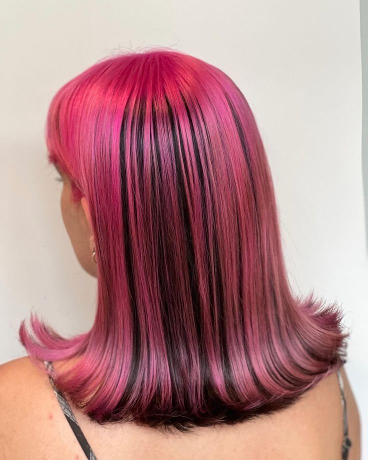 Black &amp; pink hair