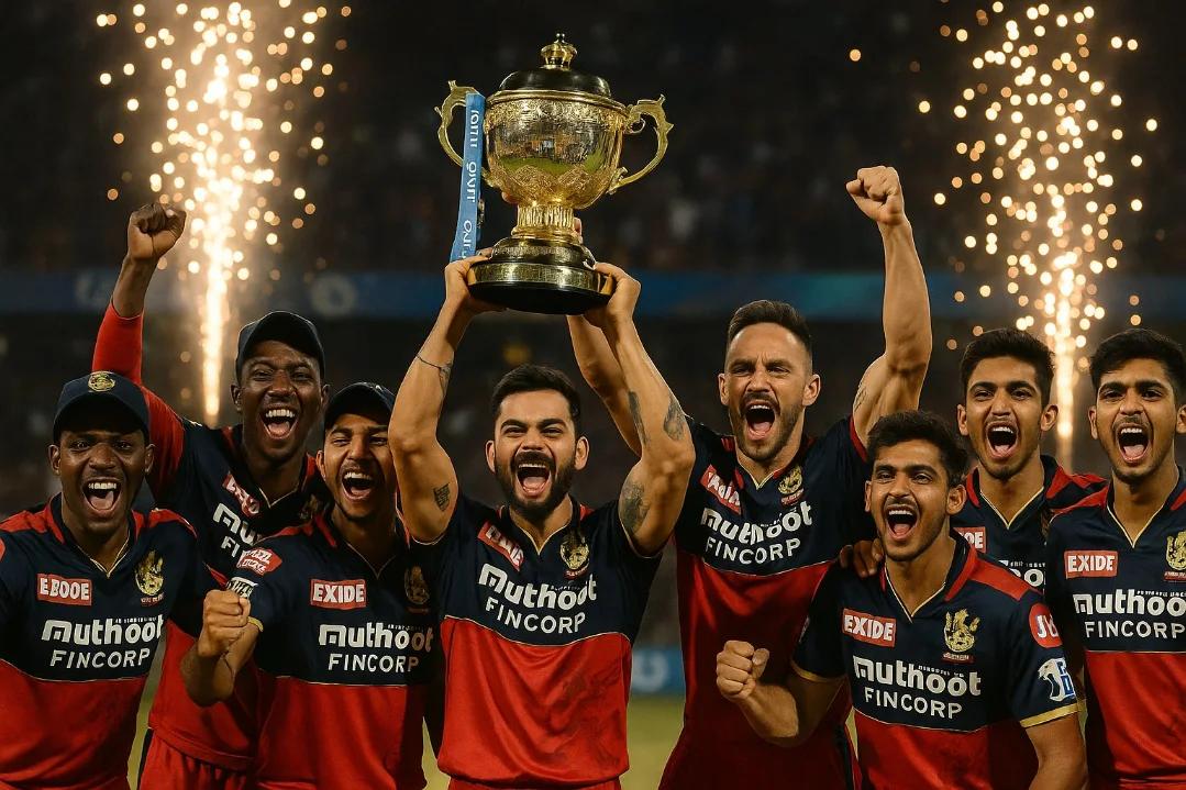 ArunKumar2550's tweet photo. Congratulations #RCB for finally turning the dream into reality! 🏆

You didn’t just say "Ee Saala Cup Namde" — you meant it 🔥🔥 

#IPL2025 #RCBChampions  #BCCI
#RCBvsPBKS
#IPLFinal https://t.co/Sx7ucDMB8H