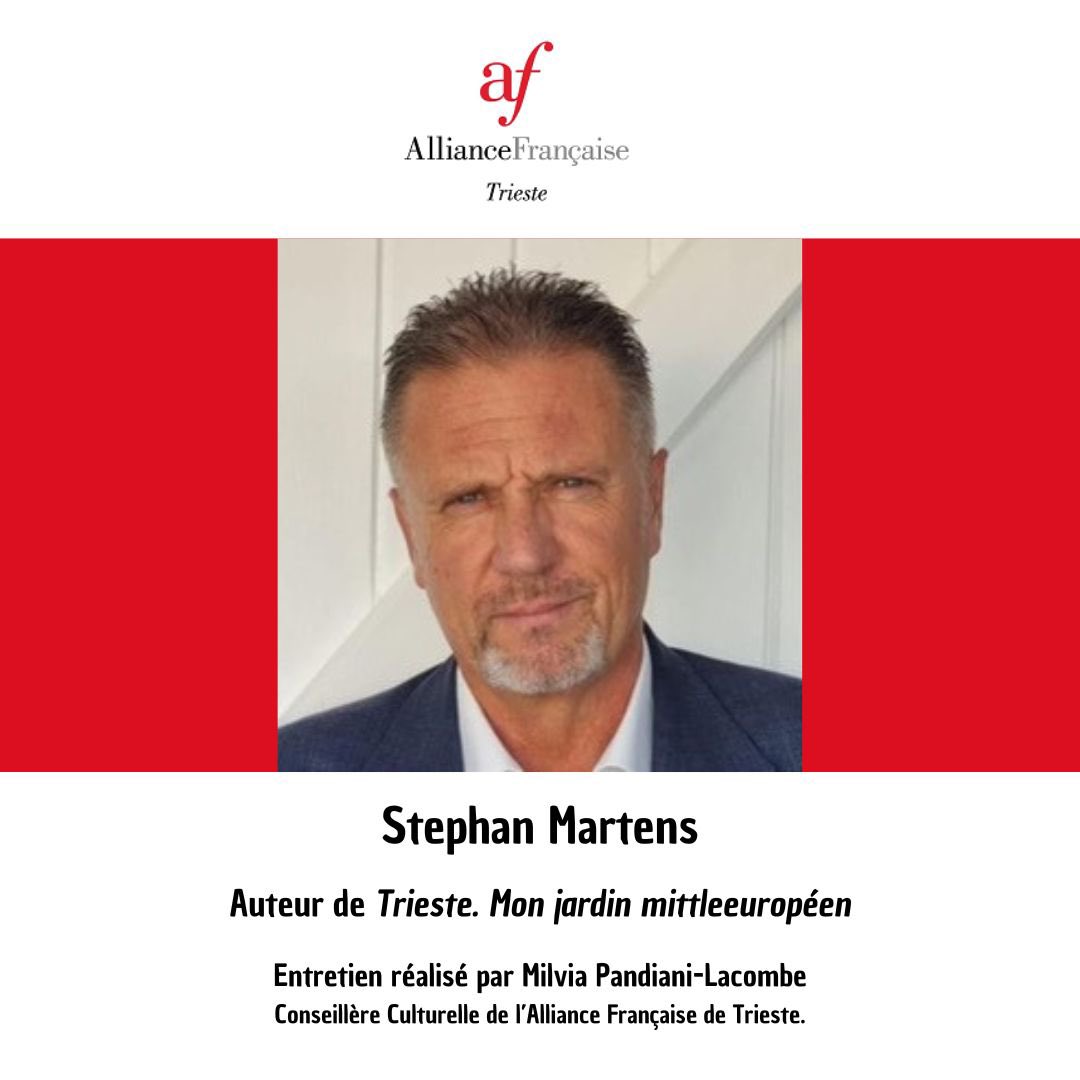 Stephan Martens, professeur d’études allemandes et européennes à CY Cergy Paris Université, est venu présenter son essai Trieste. Mon jardin mitteleuropéen.
Découvrez son entretien pour l’Alliance Française de Trieste réalisé par notre Conseillère culturelle <a href="/adaidaeda/">Milvia Pandiani</a>