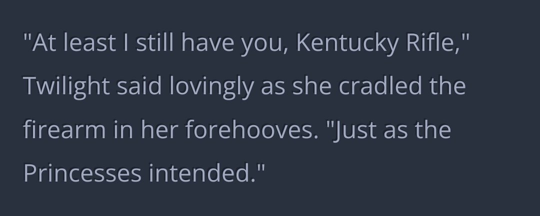 Outofconmlpfan's tweet image. At least I still have you Kentucky rifle