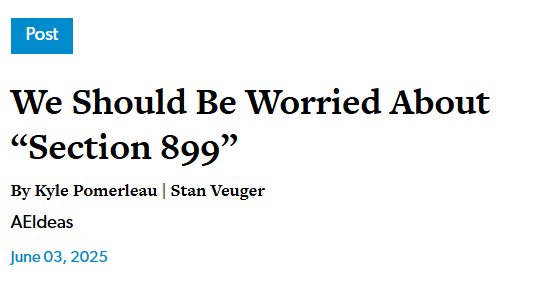 Kyle Pomerleau (@kpomerleau) on Twitter photo Earlier this week, the WSJ Editorial Board argued that investor concern over Section 899, the retaliatory taxes on inbound investment, was "odd."
In a new piece, <a href="/stanveuger/">Stan Veuger</a> and I argue that many of the concerns are legitimate.
Link in reply. Earlier this week, the WSJ Editorial Board argued that investor concern over Section 899, the retaliatory taxes on inbound investment, was "odd."
In a new piece, <a href="/stanveuger/">Stan Veuger</a> and I argue that many of the concerns are legitimate.
Link in reply.