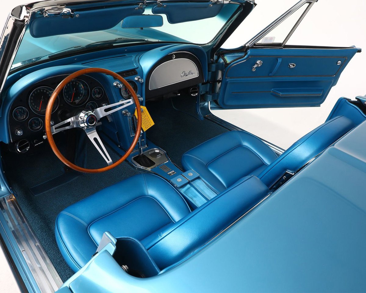 Barrett_Jackson's tweet photo. All-American legend. All-original heart. This 1966 @Chevrolet #Corvette L79 #convertible is powered by a #matchingnumbers 327/350hp #V8, original driveline and a 4-speed manual. It crossed the 2025 Palm Beach Auction block for $148,500!

Learn more: https://t.co/NVfyHMdeR8 https://t.co/oRYlRh4Uwe