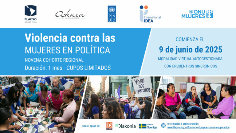 Inscríbete a “Violencia contra las mujeres en política”, una propuesta de formación impulsada por la Plataforma Virtual de Formación de #Atenea, iniciativa <a href="/ONUMujeres/">ONU Mujeres</a>, PNUD e <a href="/Int_IDEA/">International IDEA</a> , en alianza con <a href="/FLACSOARGENTINA/">FLACSO Argentina</a>.

📍Más información: flacso.org.ar/formacion-acad…