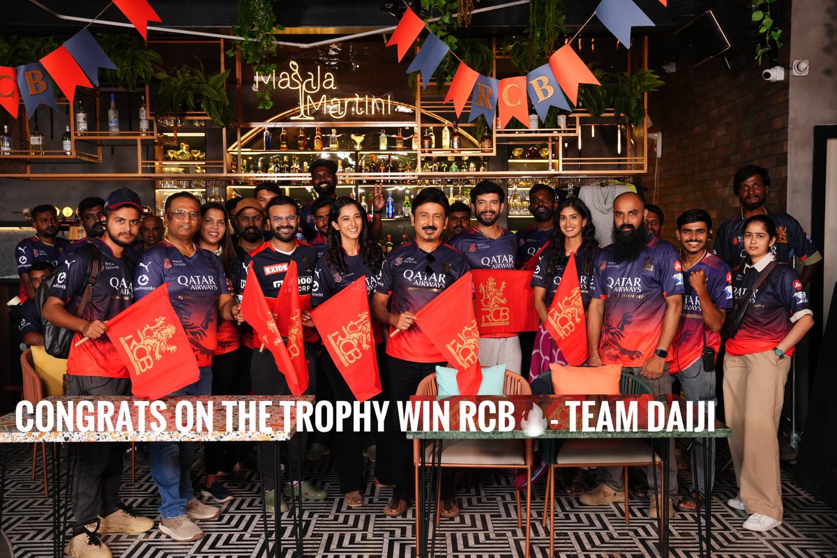 Congratulations @royalchallengers.bengaluru for the ipl trophy - team daiji #RCBvPBKS #rcbwin #rcbwin