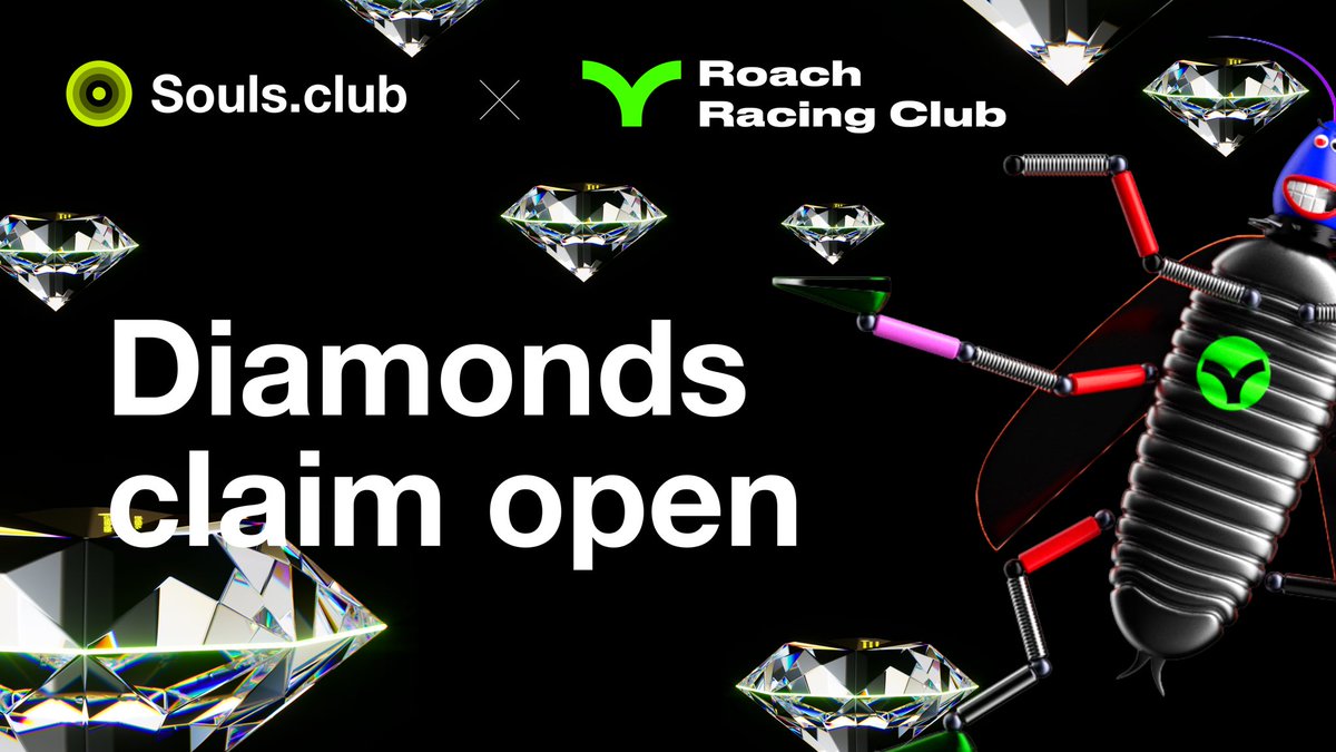 Roach Racing Club (@roachracingclub) on Twitter photo π’ The event with <a href="/SoulsClubInc/">Souls.club</a> is officially over!
Itβs time to claim your π diamonds:
β‘οΈ app.souls.club π’ The event with <a href="/SoulsClubInc/">Souls.club</a> is officially over!
Itβs time to claim your π diamonds:
β‘οΈ app.souls.club