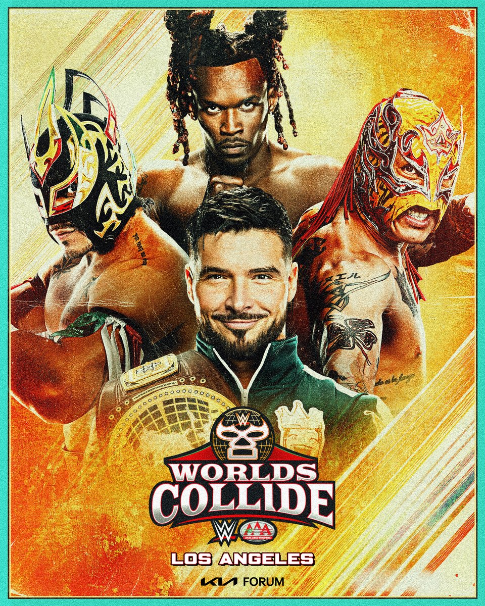THIS SATURDAY: Meet us by the ring as Worlds Collide with <a href="/WWE/">WWE</a> and @LuchaLibreAAA! 🎟️: bit.ly/WWE2025TW

DON’T MISS:
💥 Chad Gable vs. AAA Mega Champion El Hijo Del Vikingo
💥 NXT North American Champion Ethan Page vs. Je’Von Evans, Rey Fenix vs. Laredo Kid in a Fatal