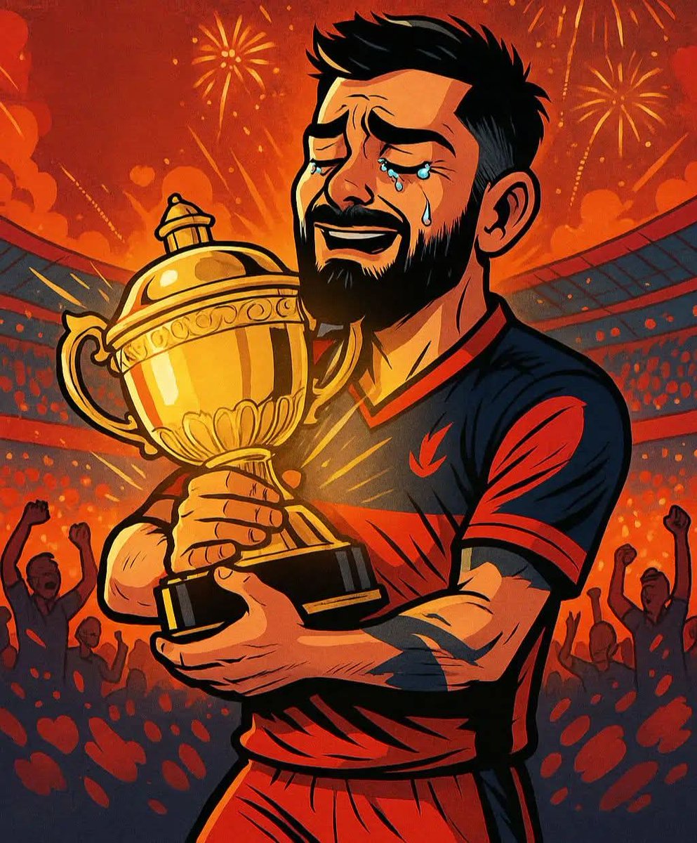 कोहली के लिए इस ट्रॉफी के क्या मायने हैं ये तस्वीर देखकर अंदाजा लगाया जा सकता है.
हार्दिक बधाई 💐