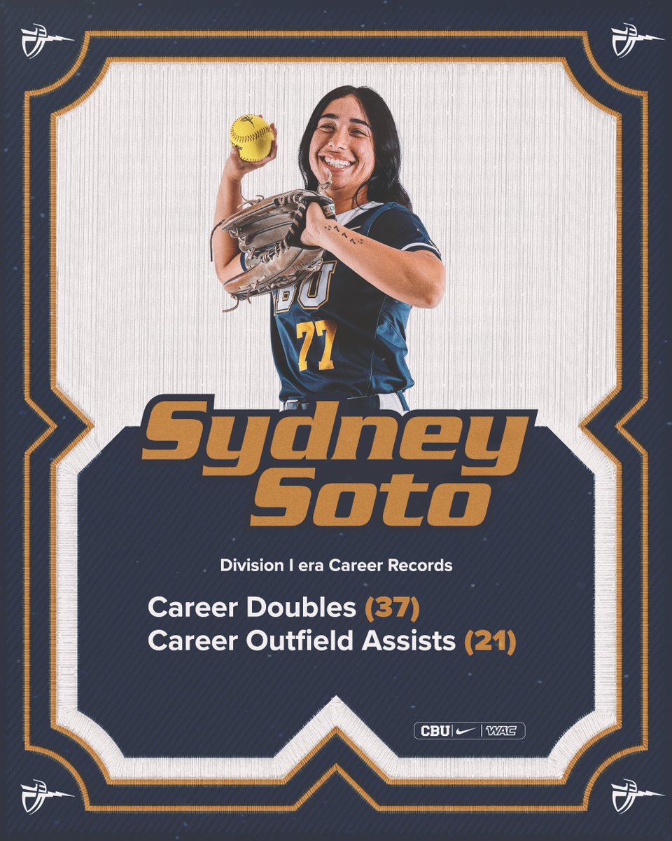 California Baptist Softball (@cbusoftball) on Twitter photo 🥎 𝕄𝕀𝕃𝔼𝕊𝕋𝕆ℕ𝔼 𝕄𝕆ℕ𝔻𝔸𝕐 🥎
No one failed more tests than base runners who challenged Sydney's arm!
#LanceUp⚔️ 🥎 𝕄𝕀𝕃𝔼𝕊𝕋𝕆ℕ𝔼 𝕄𝕆ℕ𝔻𝔸𝕐 🥎
No one failed more tests than base runners who challenged Sydney's arm!
#LanceUp⚔️