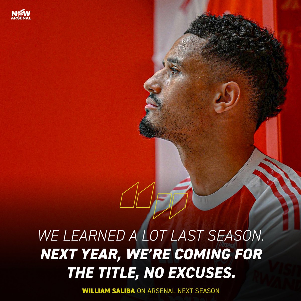 William Saliba has spoken. No excuses.