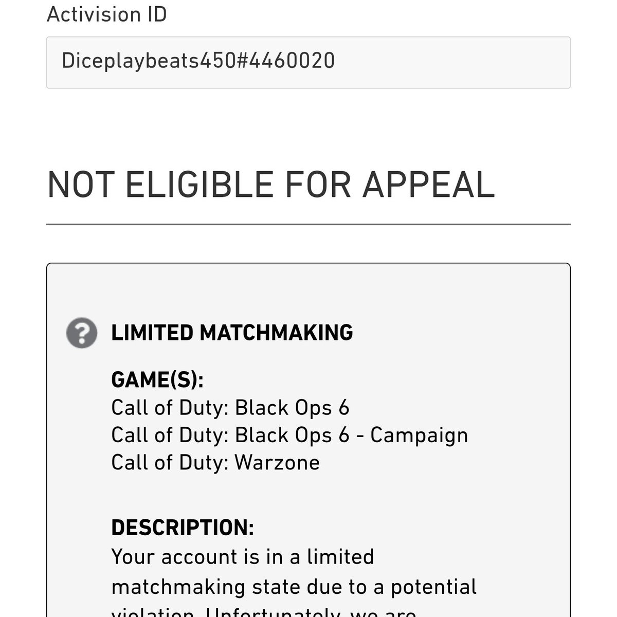 Diceplaybeats's tweet photo. @CallofDuty HOW LONG WILL IT TAKE FOR Y'ALL TO WHITE LIST THE NONE CHEATER THAT IS STILL ON LIMITED FUCKING MATCHMAKING SERIOUSLY ? DO SOMETHING ITS NOT FAIR !! @CallofDuty @Activision @ATVIAssist @CODUpdates @Treyarch I NEVER CHEAT IN MY DAMN LIFE , WHAT THE HELL IS WRONG WITH Y'ALL ?🤨🤨 https://t.co/kssTMPi9xd