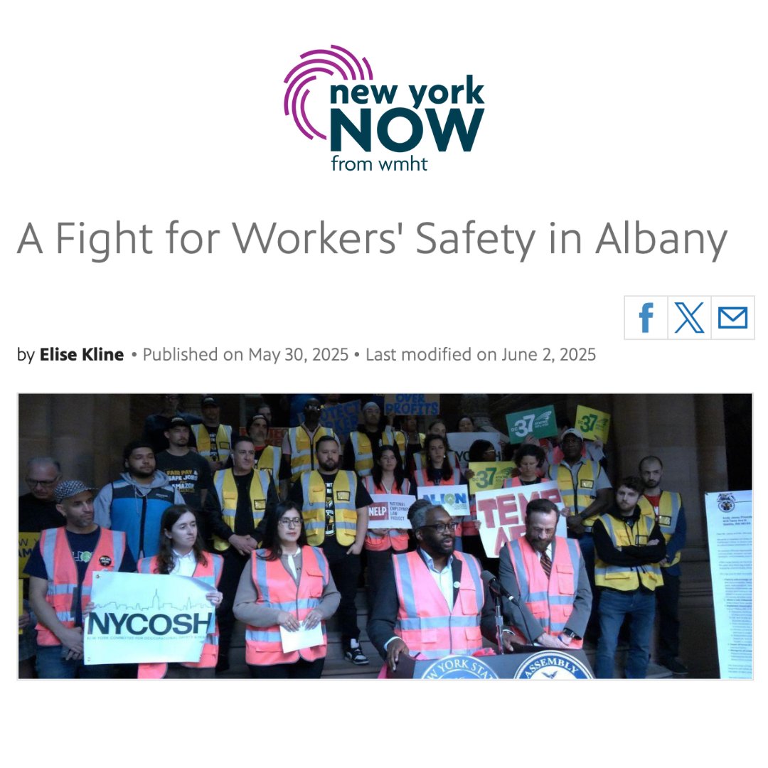 🦺✊On #WorkerSafetyWeek2025, we were in Albany fighting for heat standards, warehouse worker protections, and workplace violence prevention!

Full article by <a href="/EliseKlineNews/">Elise Kline</a> <a href="/NYNOW_PBS/">New York NOW</a>: nynow.wmht.org/blogs/politics…