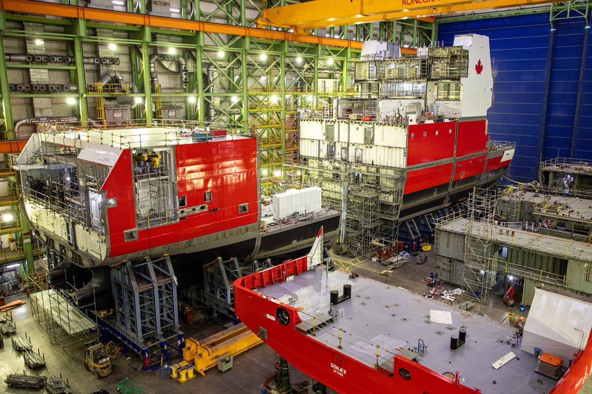 IrvingShipbuild's tweet image. Ships for Canada, built by Canadians.
Progress steadily continues on the future CCGS Donjek, the first Arctic and Offshore Patrol Ship for the @CoastGuardCAN.
