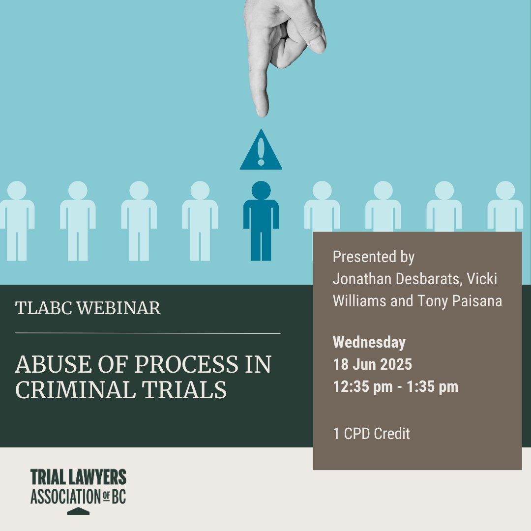 Join Jonathan Desbarats, Vicki Williams and Tony Paisana for a practical and provocative discussion on abuse of process in criminal litigation. This webinar will explore creative arguments, procedural strategies, and approaches to disclosure in abuse applications. Register now.
