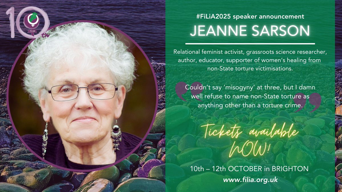 FiLiA (@filia_charity) on Twitter photo #FiLiA2025 speaker news 🔥
JEANNE SARSON <a href="/JeanneSarson/">Jeanne Sarson</a>, who co-founded nonstatetorture.org with <a href="/lindamacnst/">Linda MacDonald</a>, will also be returning to #FiLiA this year.
🎟️ filia.org.uk/tickets
#Canada #NonStateTorture #NST #Feminist #FiLiA2025 speaker news 🔥
JEANNE SARSON <a href="/JeanneSarson/">Jeanne Sarson</a>, who co-founded nonstatetorture.org with <a href="/lindamacnst/">Linda MacDonald</a>, will also be returning to #FiLiA this year.
🎟️ filia.org.uk/tickets
#Canada #NonStateTorture #NST #Feminist