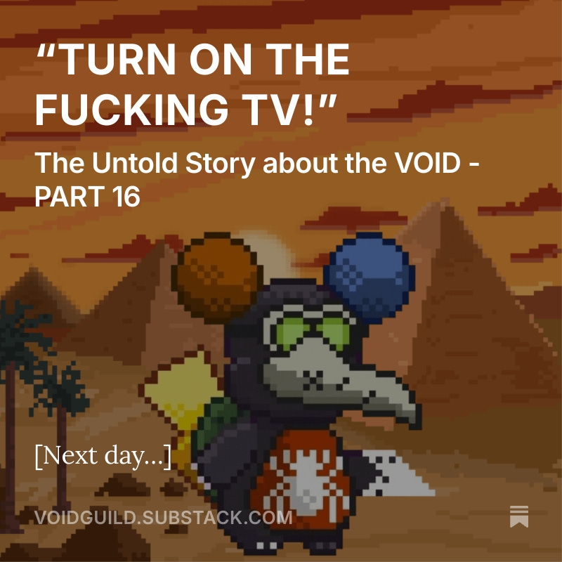 The more we watch it the more we realize… it's not just an animal. It understands us.

Check PART 16 of The Untold Story about the VOID

"TURN ON THE FUCKING TV!": 
voidlore.short.gy/16