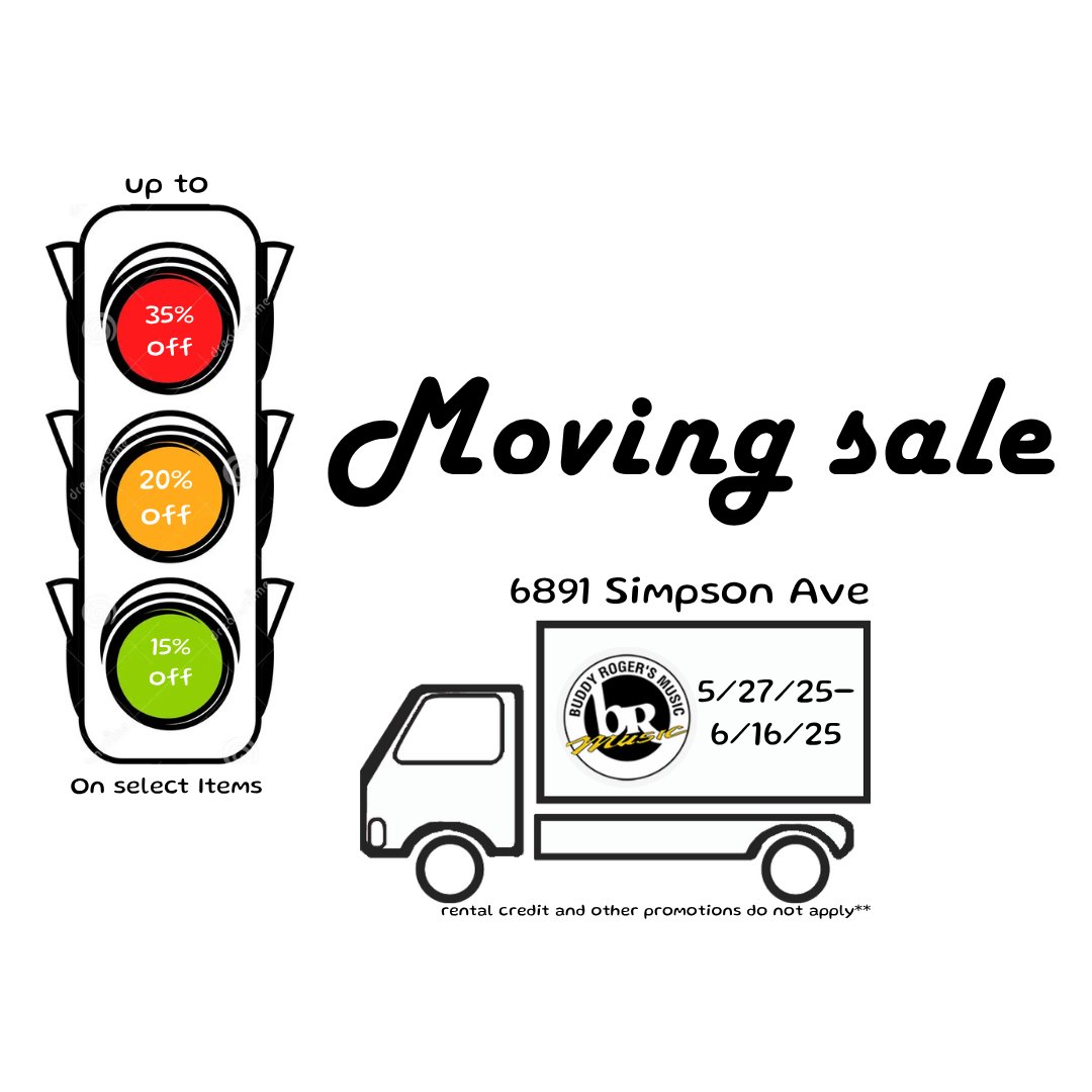 🚛🎶 We're Moving — and You're Saving! 🎶🚛
Enjoy up to 35% OFF select items – the more you shop, the more you save! 🟢🟡🔴