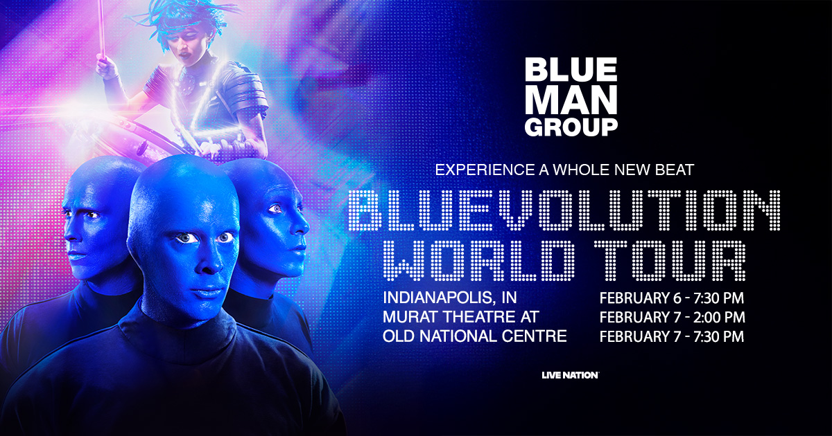 JUST ANNOUNCED 📣
⭐ Blue Man Group (3 SHOWS)
📅 Friday, February 6 - Saturday, February 7
📍 Murat Theatre
🎫 Presale Wednesday, June 4 at 10 AM (Code: INDY25) | livemu.sc/3FmEP9j
👉 On Sale Friday, June 6 at 10 AM