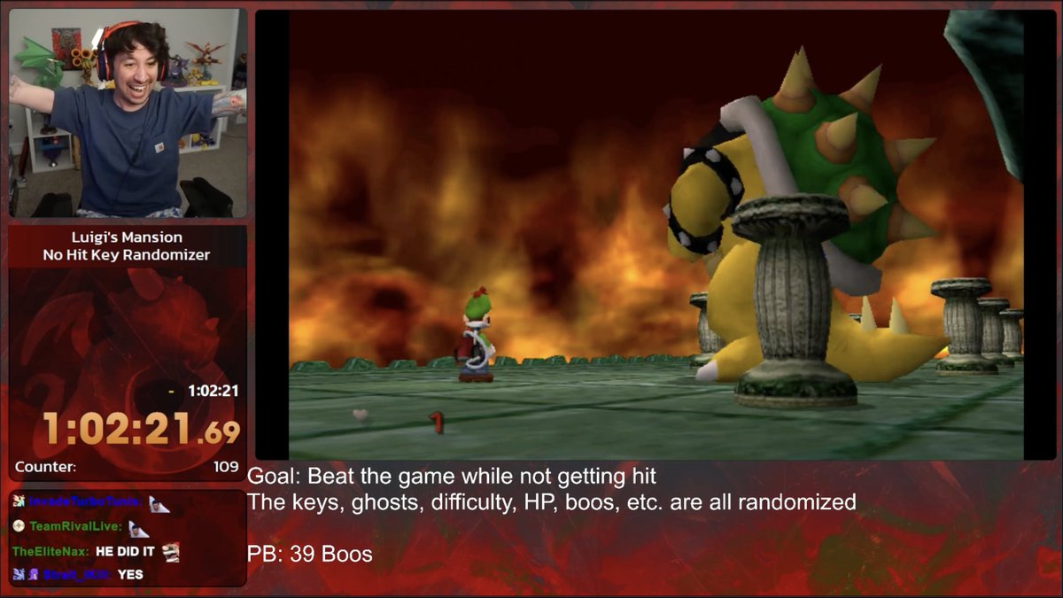 WE DID IT!!! 109 ATTEMPTS AND WE HAVE OFFICIALLY BEATEN THE LUIGI'S MANSION NO-HIT RANDOMIZER LETS GO!!!!! RUN WILL BE UPLOADED TO THE YOUTUBE!