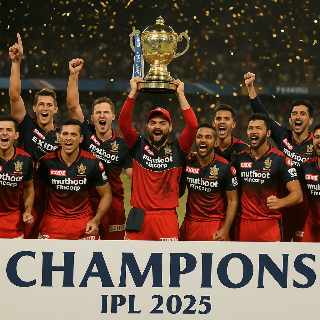 SATYA | सत्या (@imsatyaag) on Twitter photo We 17 years waited. We believed. We ROARED. 🏆. Finally RCB Won 🔥
This is not just a win...
It’s EMOTION. It’s PASSION. It’s REDEMPTION. 🔥
Congratulations Virat Kohli 👑
<a href="/imVkohli/">Virat Kohli</a>
#RCBvsPBKS
#IPLFinal
#IPL2025 We 17 years waited. We believed. We ROARED. 🏆. Finally RCB Won 🔥
This is not just a win...
It’s EMOTION. It’s PASSION. It’s REDEMPTION. 🔥
Congratulations Virat Kohli 👑
<a href="/imVkohli/">Virat Kohli</a>
#RCBvsPBKS
#IPLFinal
#IPL2025